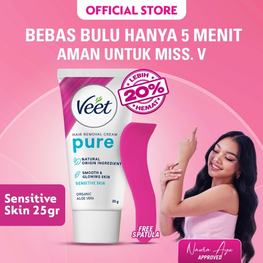 Veet Penghilang Bulu 25gr sensitive blue