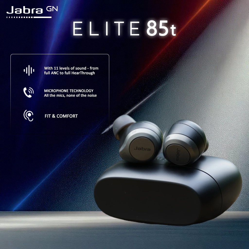 Jabra elite 85t wireless bluetooth Headset Peredam Kebisingan Gaming Headset bass earbuds robot Long