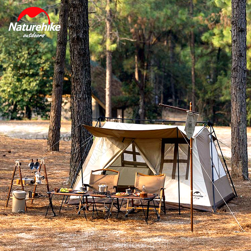 TENDA GLAMPING 4P A-TYPE COTTON ROOF AUTOMATIC TENT NATUREHIKE CNH22ZP029