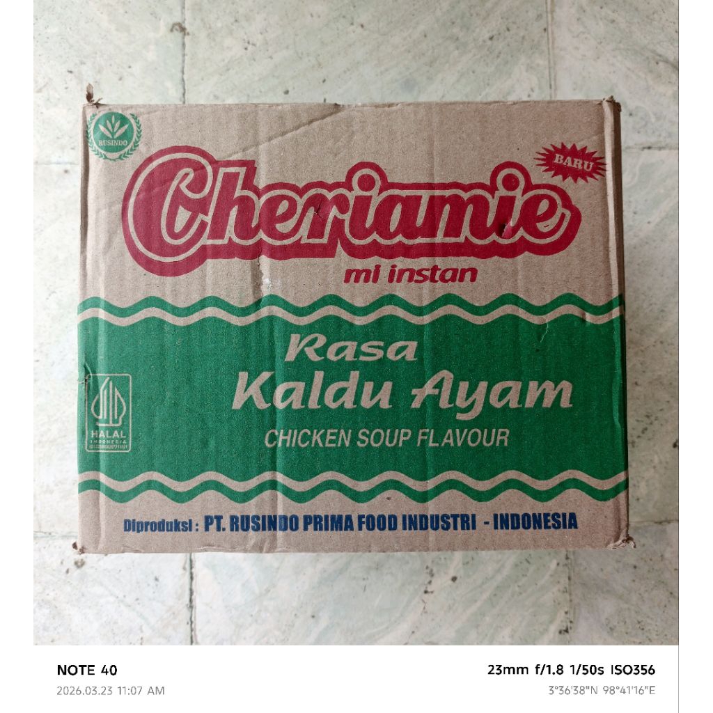 CHERIAMI ~ MIE INSTAN KALDU AYAM 1 KARTON (40PCS)