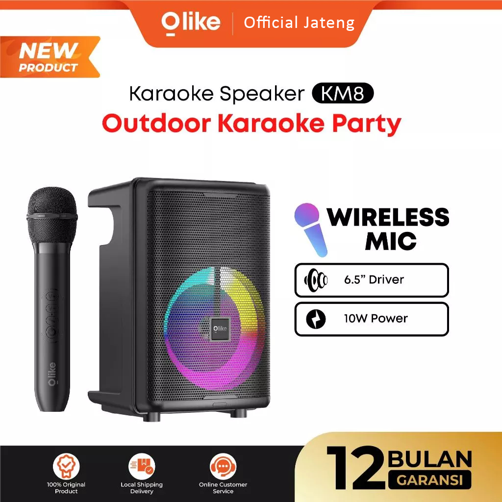 Olike Karaoke Speaker KM8 10W Subwoofer 6.5 Inch Driver With Karaoke MIC