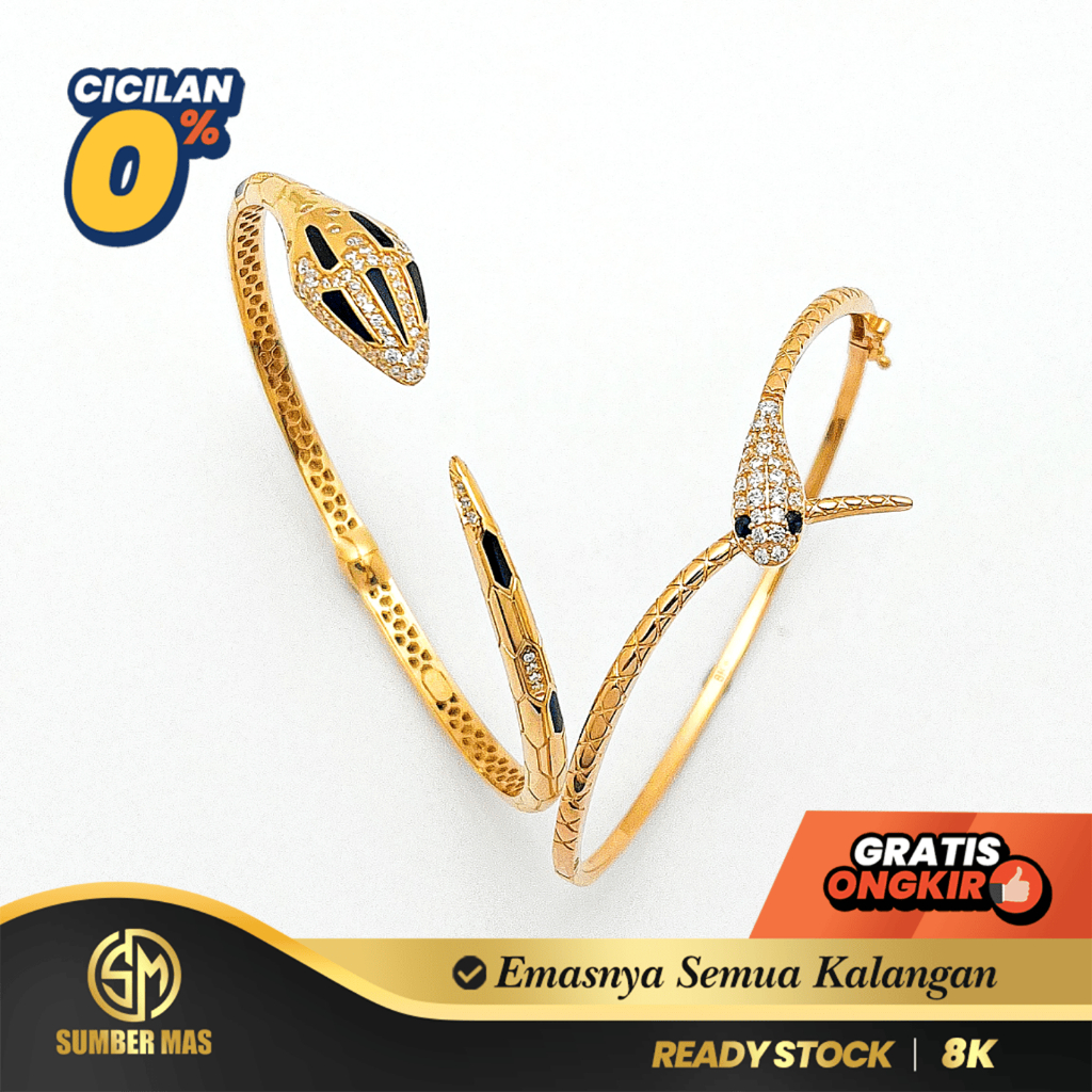 SUMBER MAS - Gelang Kolong Emas (OL) Ular Fashion 8K