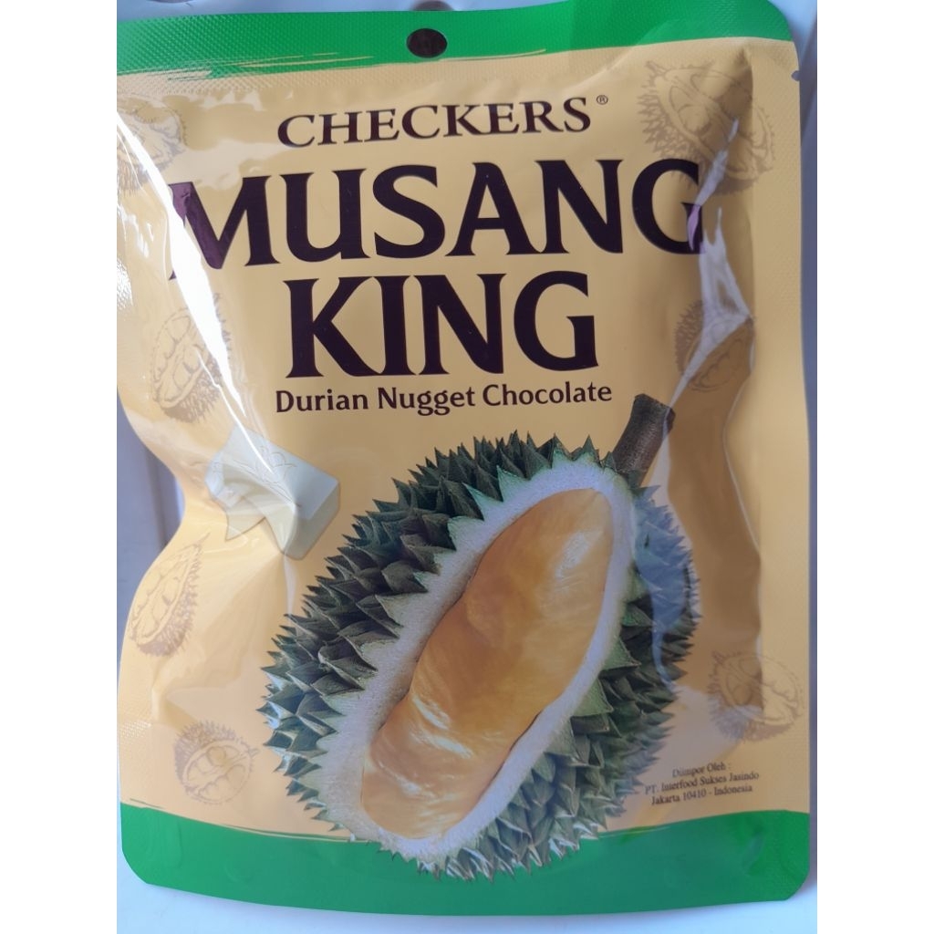 checkers musang king durian nugget chocolate