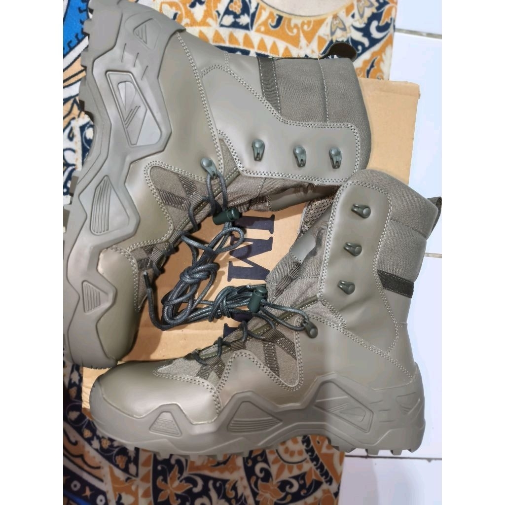 Sepatu PDL Hijau Brimob Model LOWA Terbaru 2025 Tactical Boots Hijau Original
