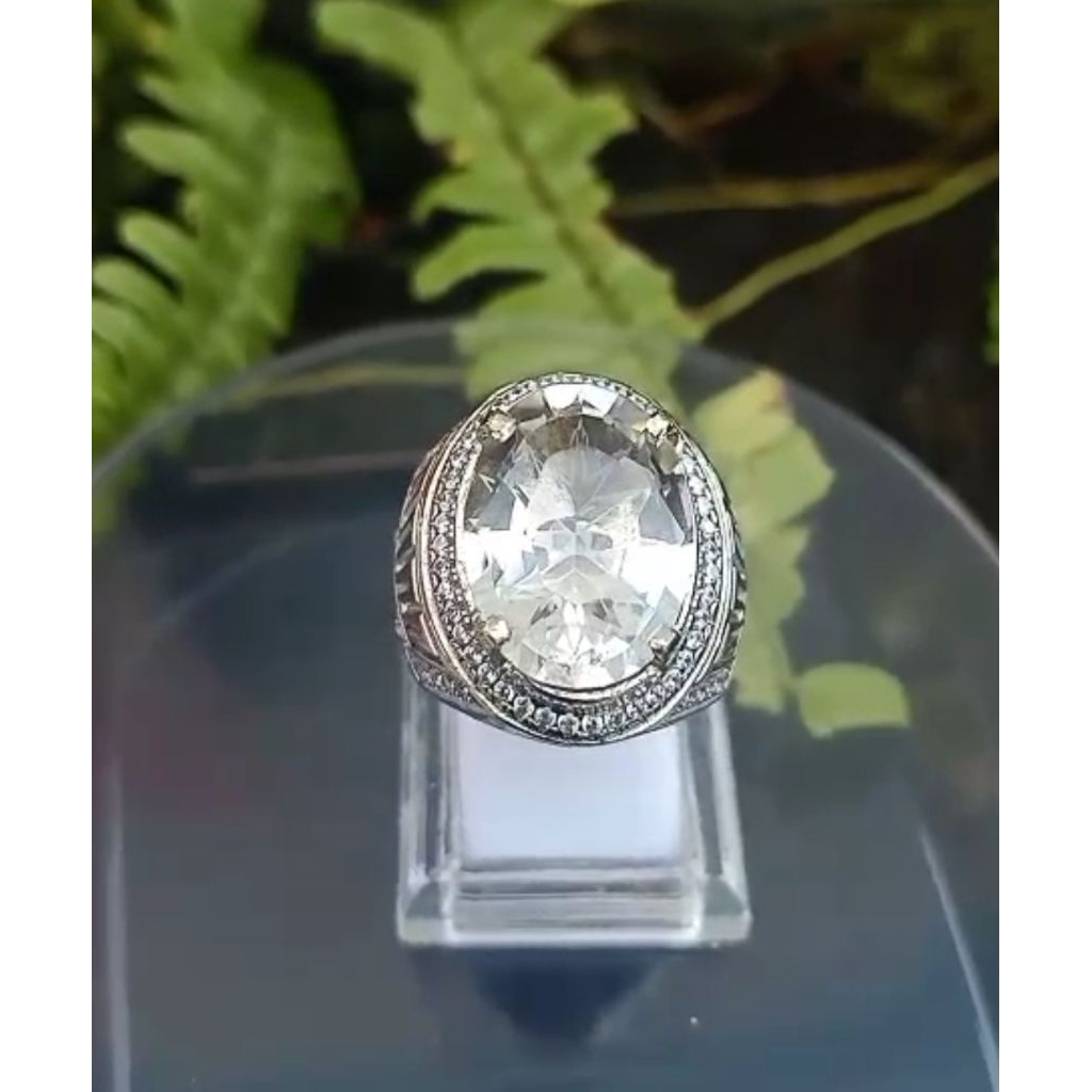 cincin pria batu kecubung air Kalimantan