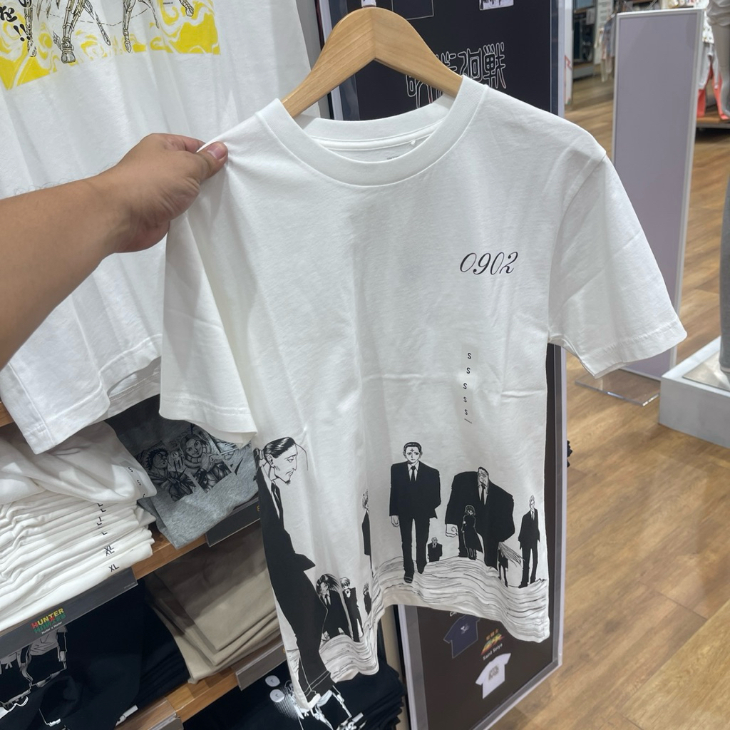 Tshirt Uniqlo Man HUNTER X HUNTER 00 white