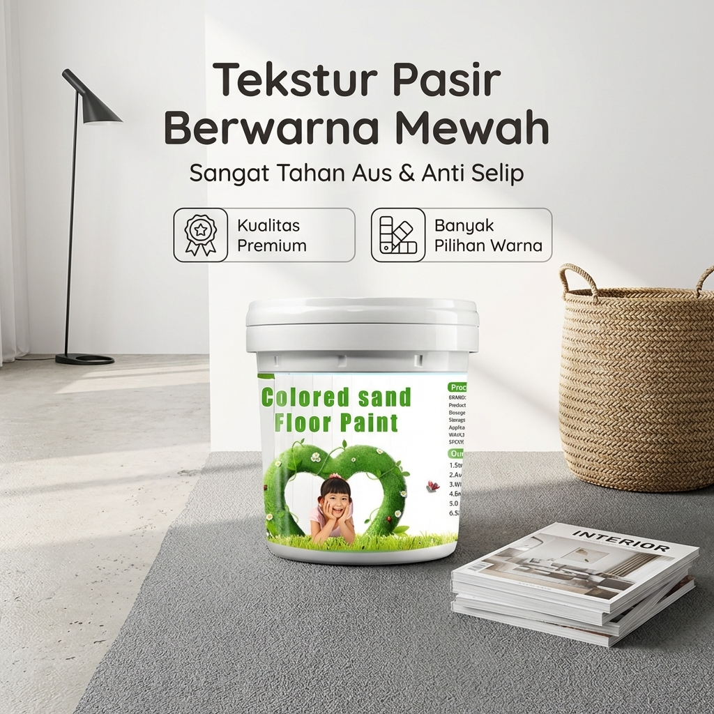 Anti selip Cat Lantai Cat Lantai Waterproof Anti Air, Anti Gores Cocok untuk Rumah Pabrik Garasi Cat