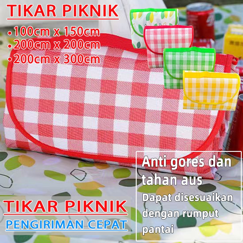 [profesional]  kain piknik aesthetic tikar estetik untuk piknik karpet piknik polos alas piknik perl