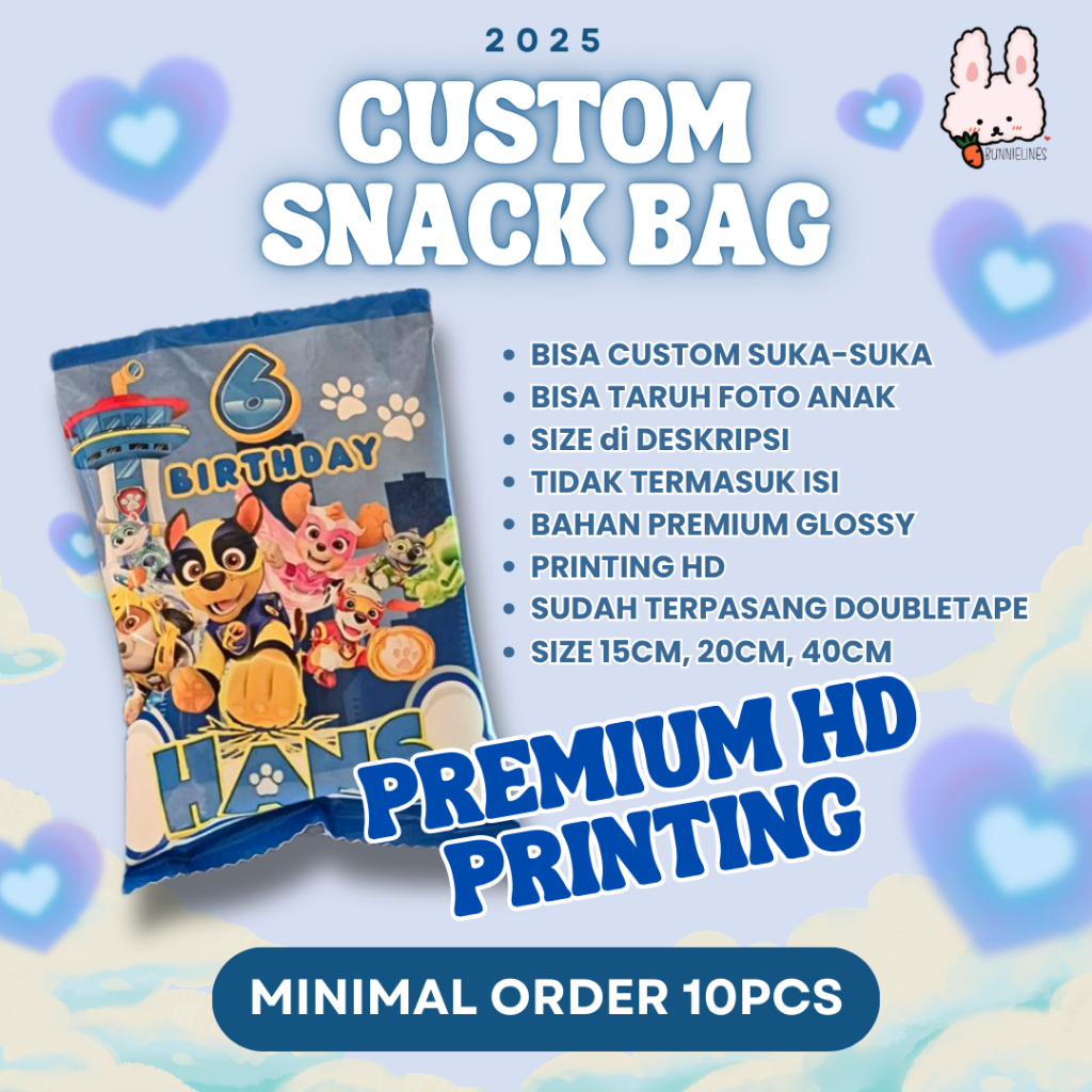 chip bag / snack bag / pouch snack / snack ultah anak