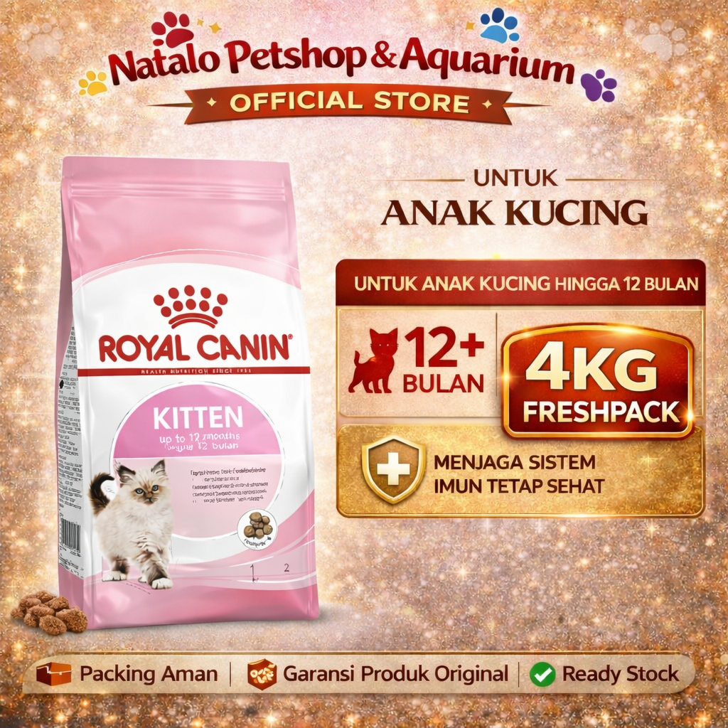 Royal Canin Kitten 4KG 2nd Age Makanan Anak Kucing Dry Cat Food Pelet Pakan