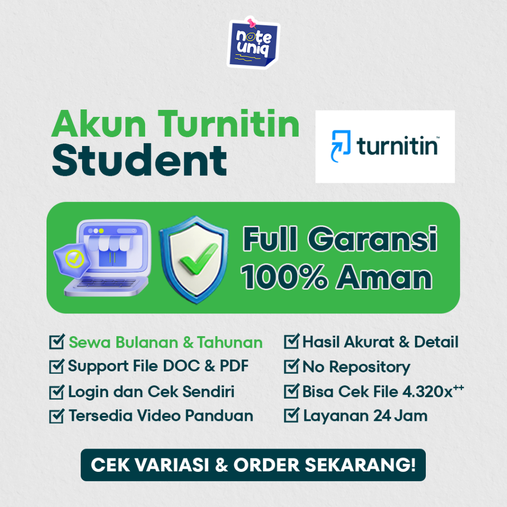 Sewa Akun Turnitin Student No Repository - Bulanan & Tahunan - Cek Plagiasi Aman & Cepat