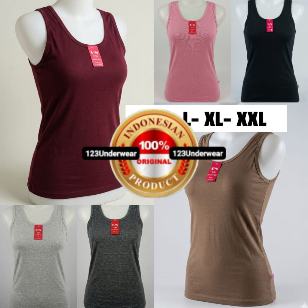 Baju Singlet Tank Top Tanktop Wanita GN Golden Nick Original