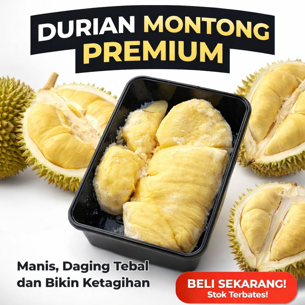 DURIAN MONTONG PREMIUM FROZEN Durian Kupas Manis Alami Duren Montong