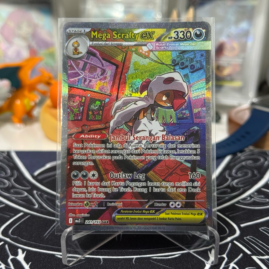 Mega Scrafty ex SAR 241/193 MA3 Mega Impian | Pokemon TCG Indonesia
