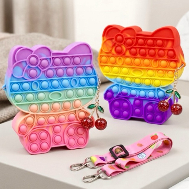 tas selempang anak / tas pop it / selempang hello kitty