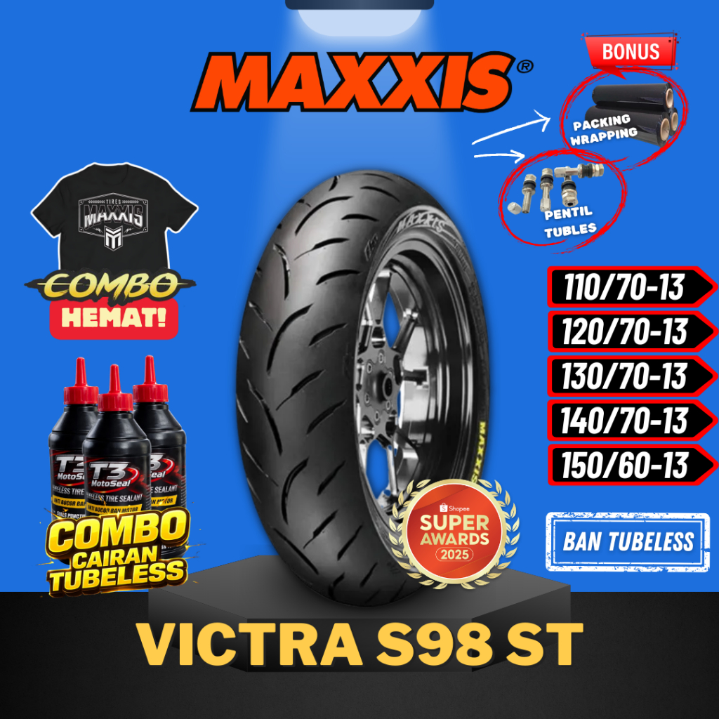 [READY COD] (READY STOCK) BAN MAXXIS VICTRA TUBELESS / (110/70-13 - 120/70-13 - 130/70-13 - 140/70-1