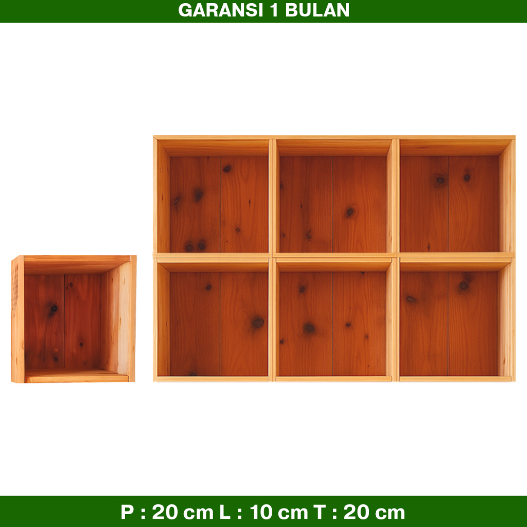 P:20 L:10 T:20  kotak kayu rak serbaguna buku barang penyimpanan rak kayu lemari kayu susun