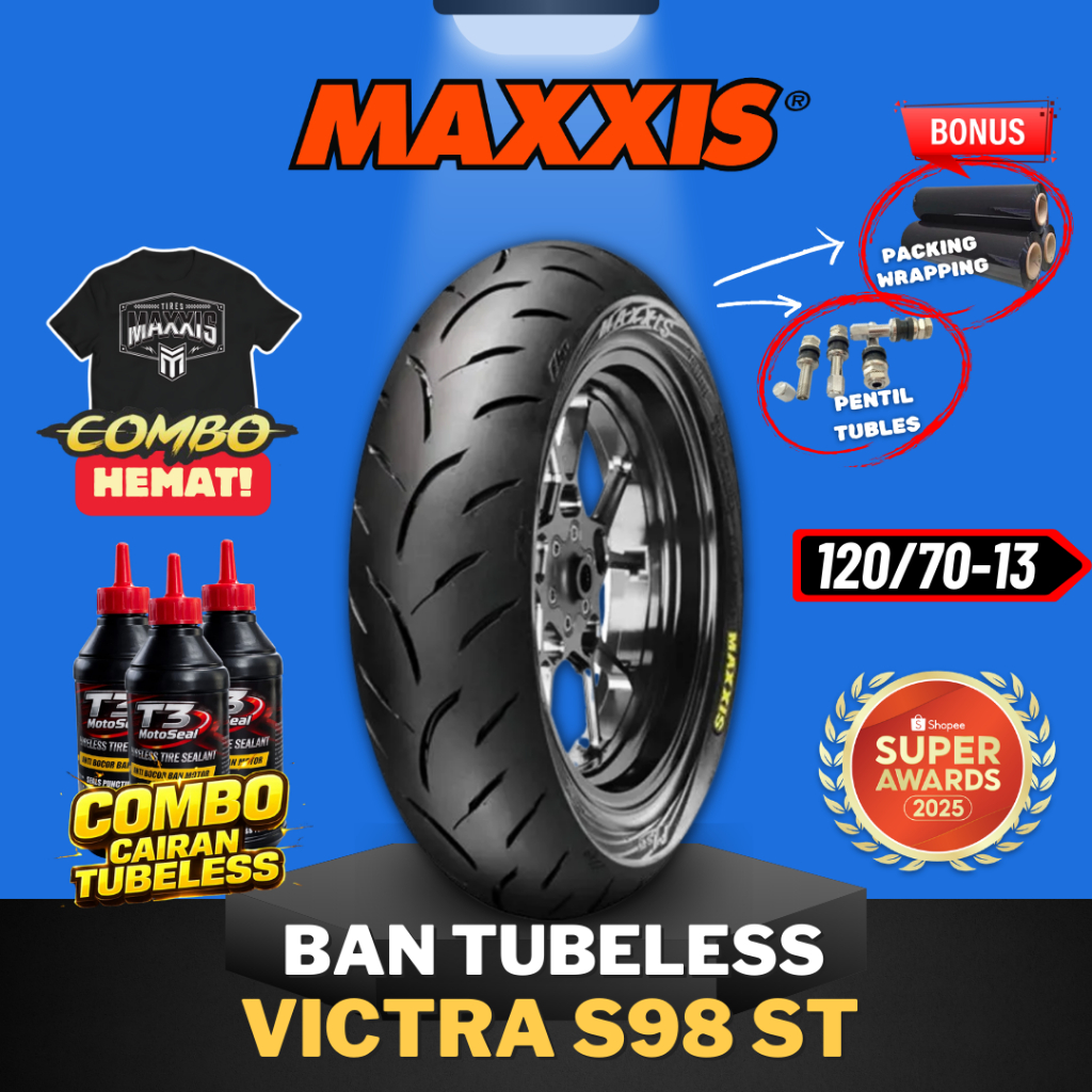 [READY COD] MAXXIS VICTRA 120 / 70 - 13 / BAN MAXXIS 120/70-13 / 120-70-13 TUBELESS BAN LUAR / BAN D