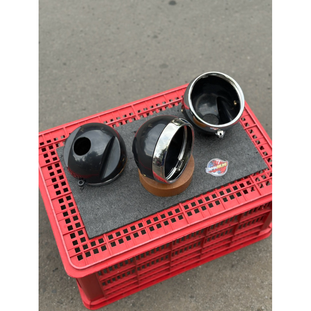 Batok Lampu Set Ring Crom CB125 CB 125 HM-24M-S Bahan ABS