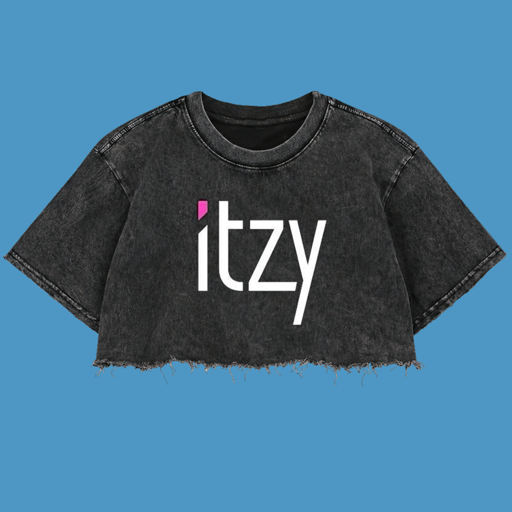 Resmora "Itzy" Crop Top Wash Oversized T-Shirt | Washing | Crop Tee Unfinished | Vintage | Atasan | 