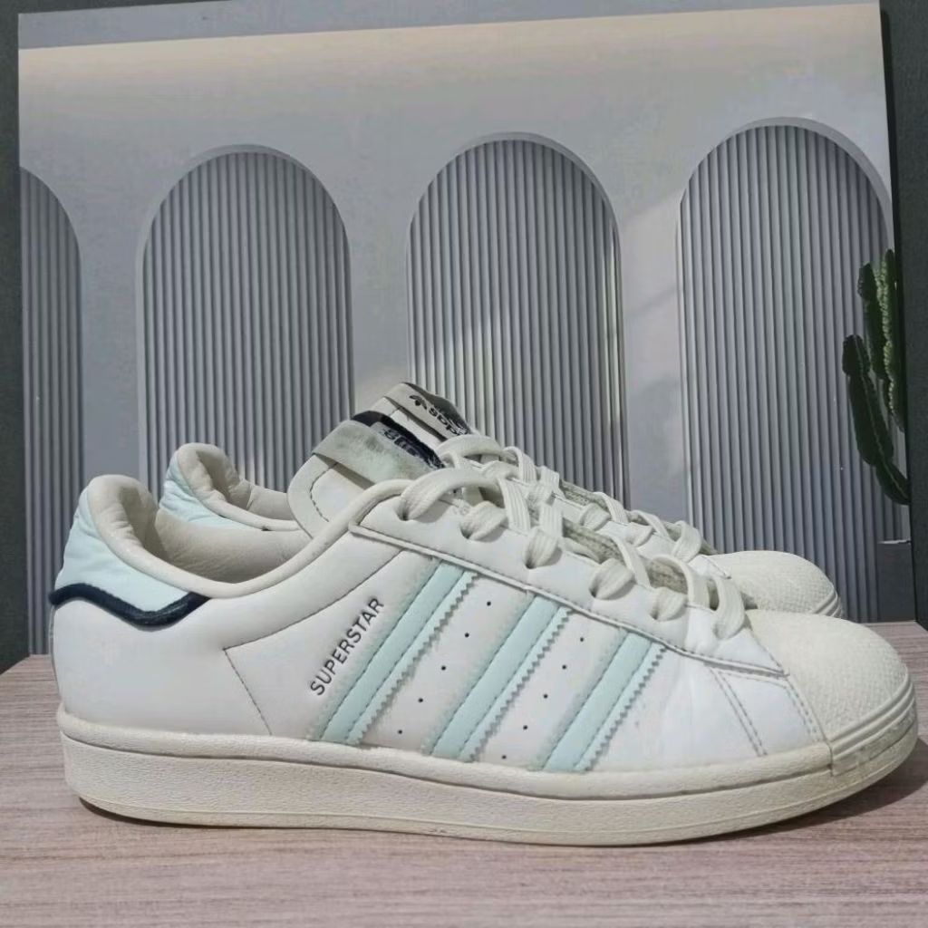 Adidas Superstar White Almost Blue Size 39 Second Original