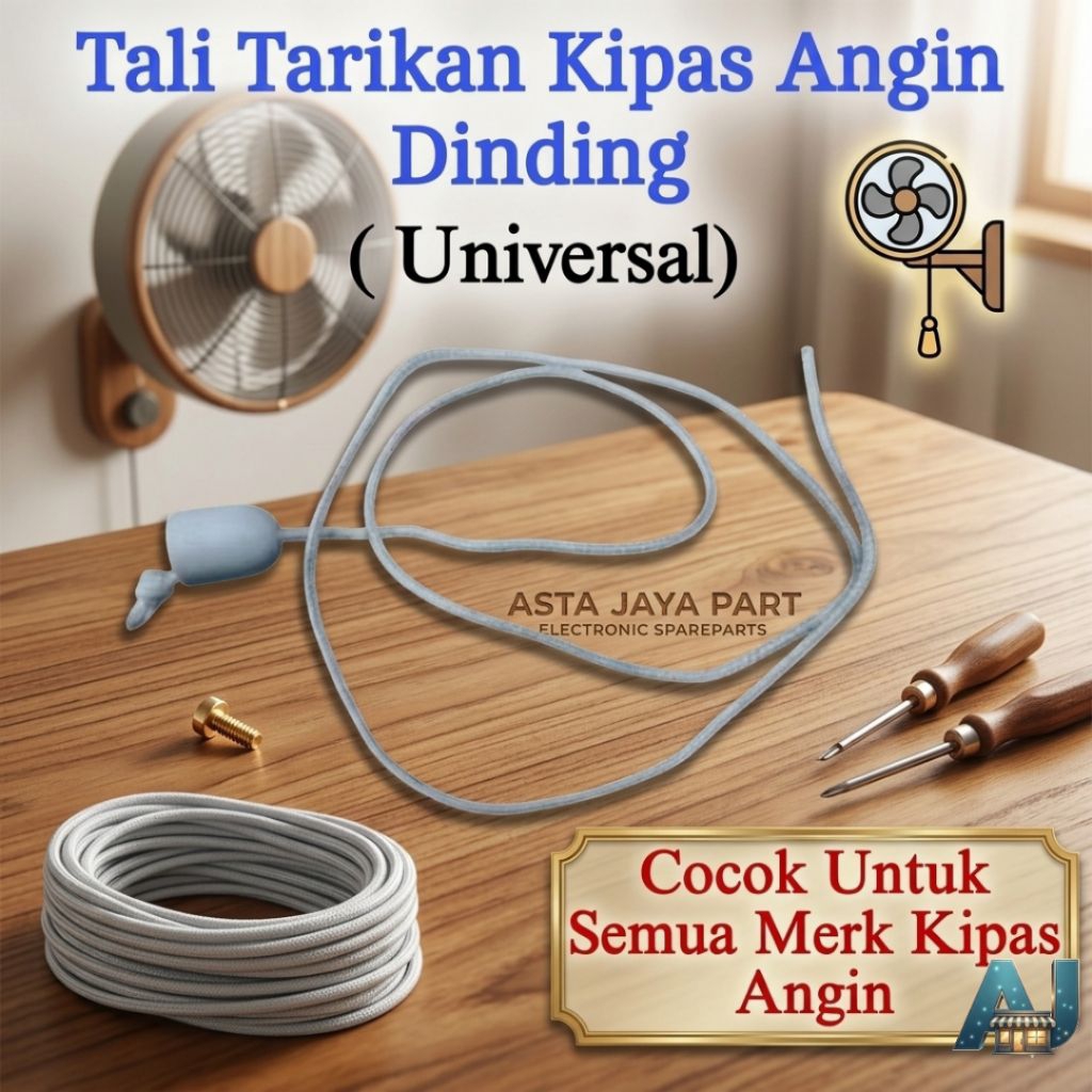 Tali Tarikan Kipas Angin Dinding Universal 68-70cm - Switch Tali Kipas Maspion Miyako Cosmos - Spare