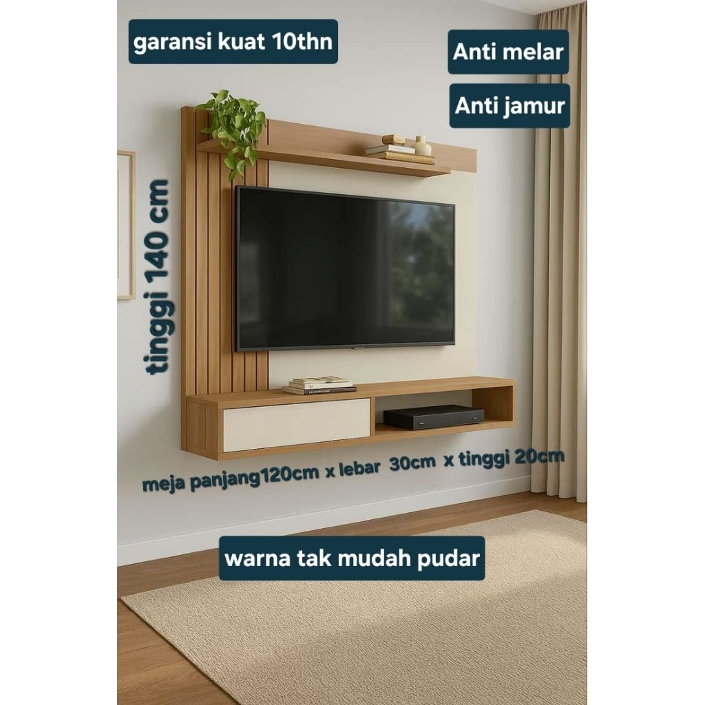 Meja tv +background tv minimalis termurah