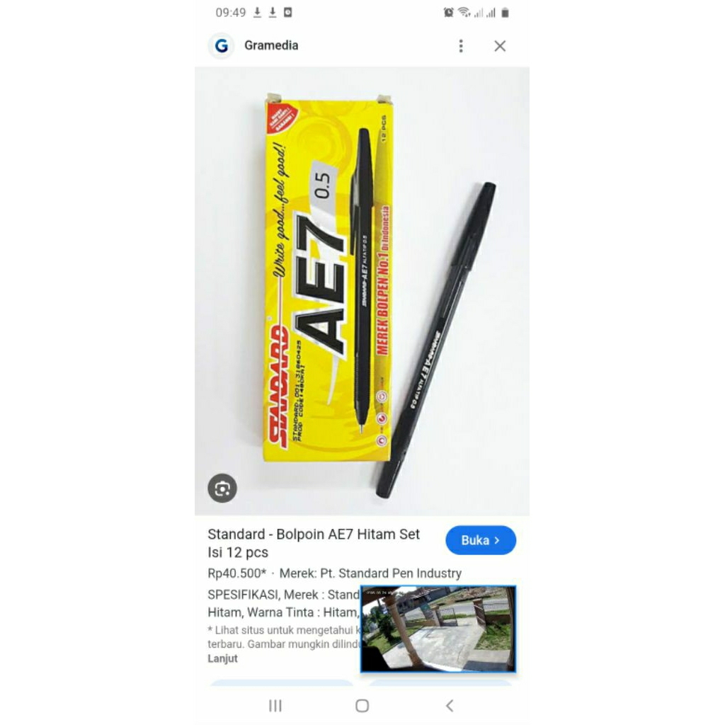 pulpen standar