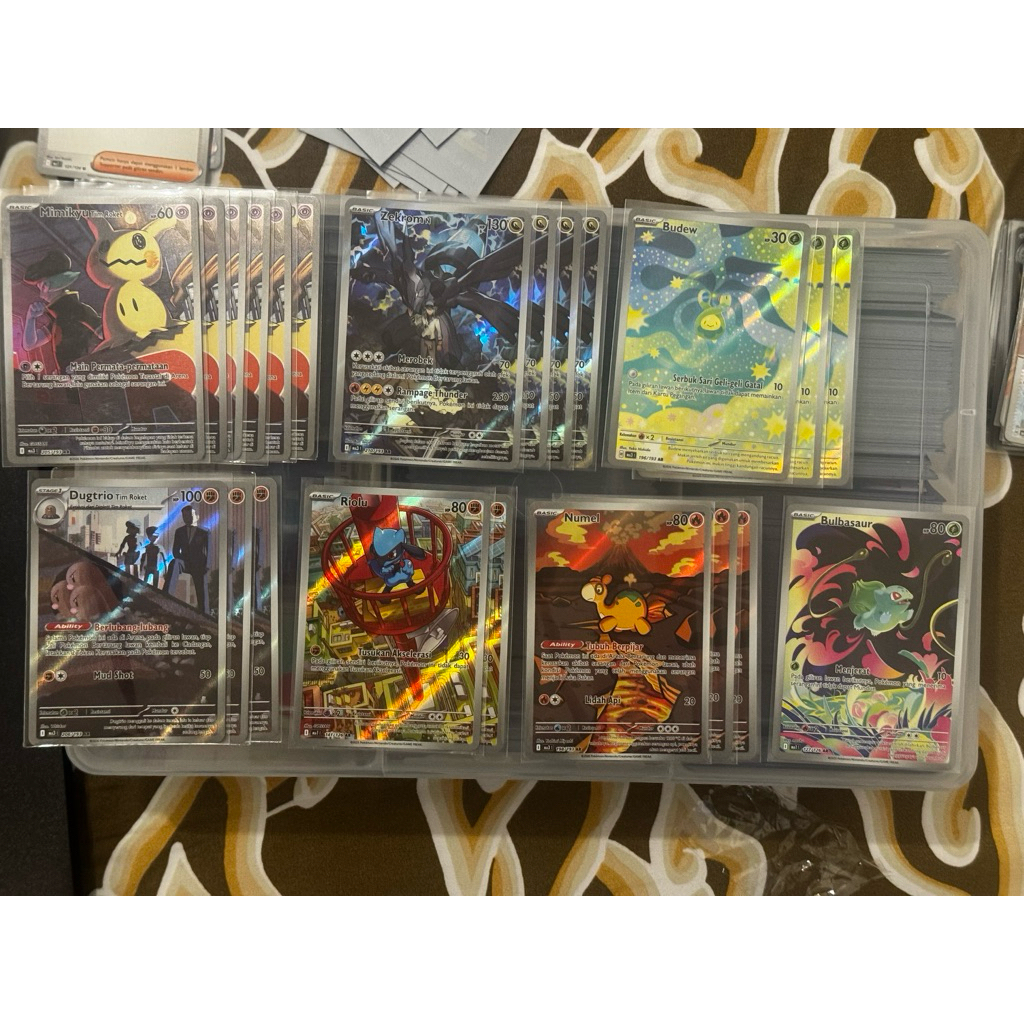 Mimikyu Tim Roket AR - Zekrom N AR - Budew AR- Dugtrio Tim Roket AR - Riolu AR - Numel AR - Bulbasau