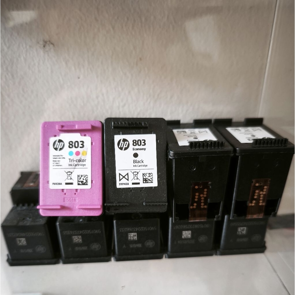 Cartridge / Tinta HP 803 (8 black 1 tri colour) Kosongan Ori Borongan