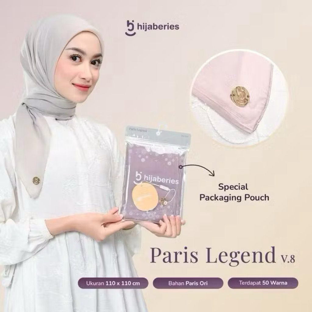 KERUDUNG HIJABERIES POLOS BAHAN PARIS