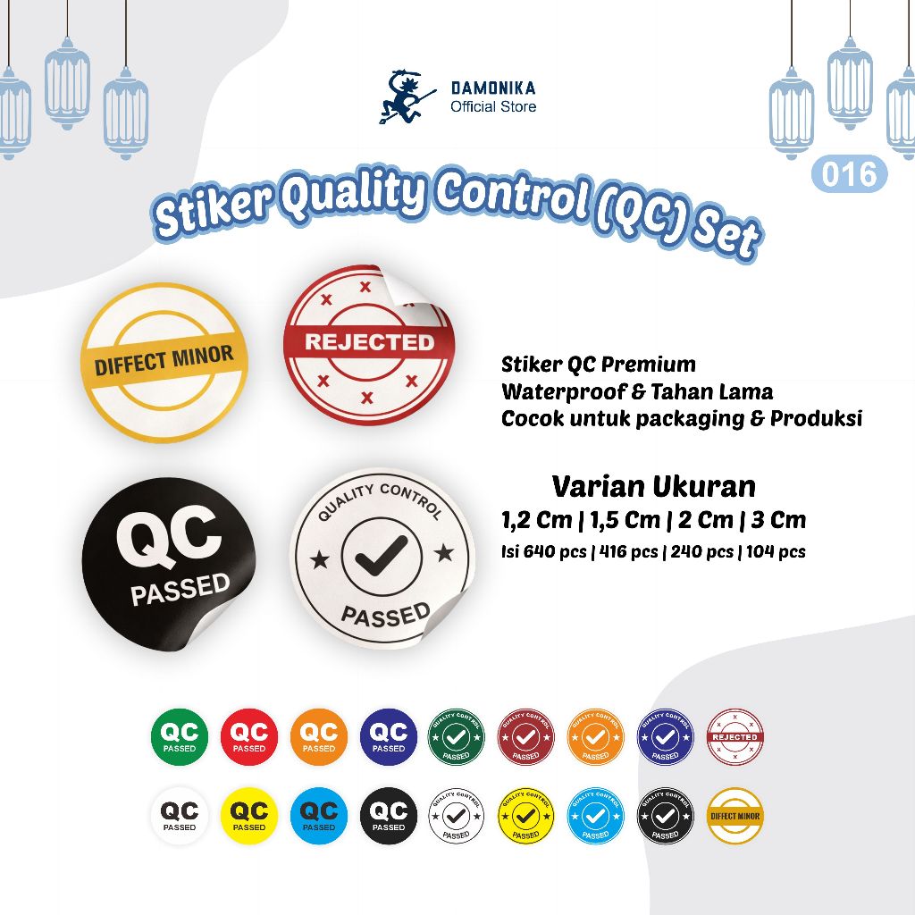 Stiker Quality Control (QC) | Stiker QC Passed / Reject / Minor | Label Quality Contro l 016