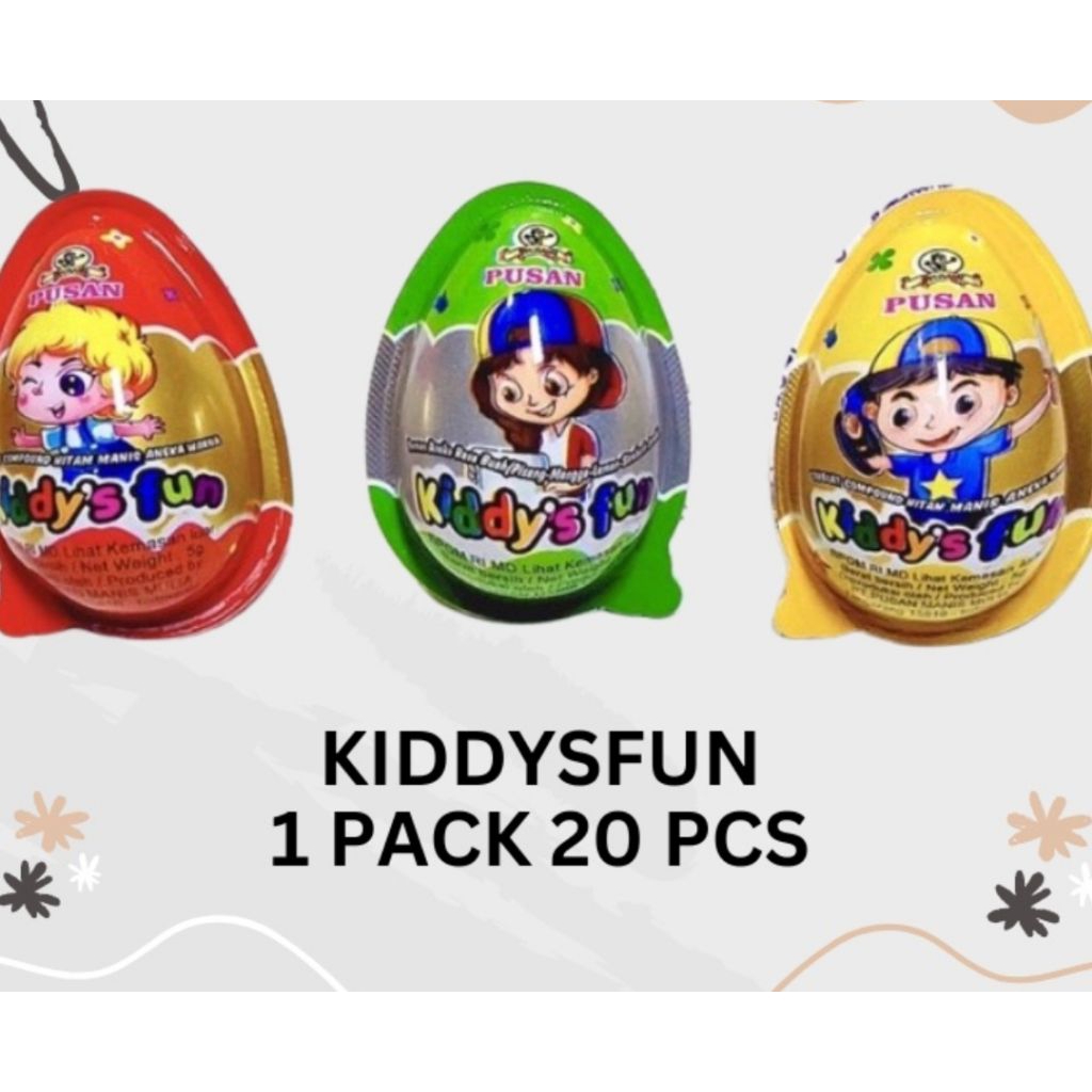 PUSAN KIDDYSFUN COKLAT TELUR KEJUTAN ISI 20PCS
