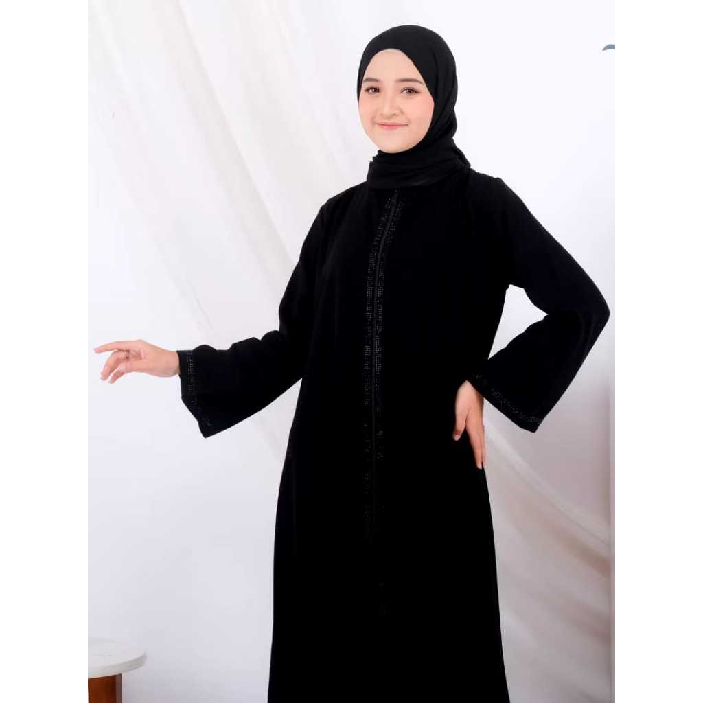 Gamis Abaya Premium Polos Elegan | Dress Muslim Wanita Simple Mewah | Baju Gamis Jumbo Kekinian Terb