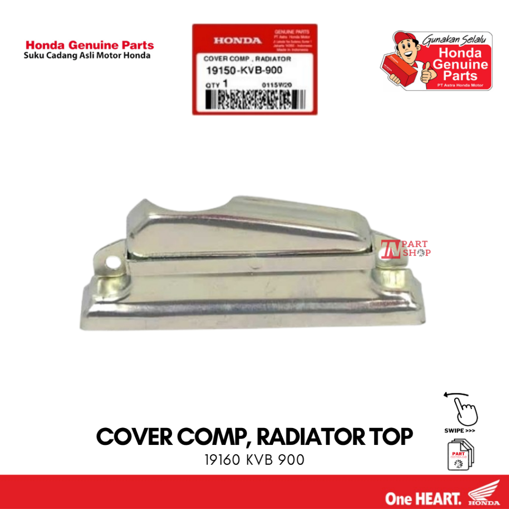 Cover Tutup Radiator Chromee (Cover Comp Radiator Top) - Vario 110 Karbu / 19160-KVB-900