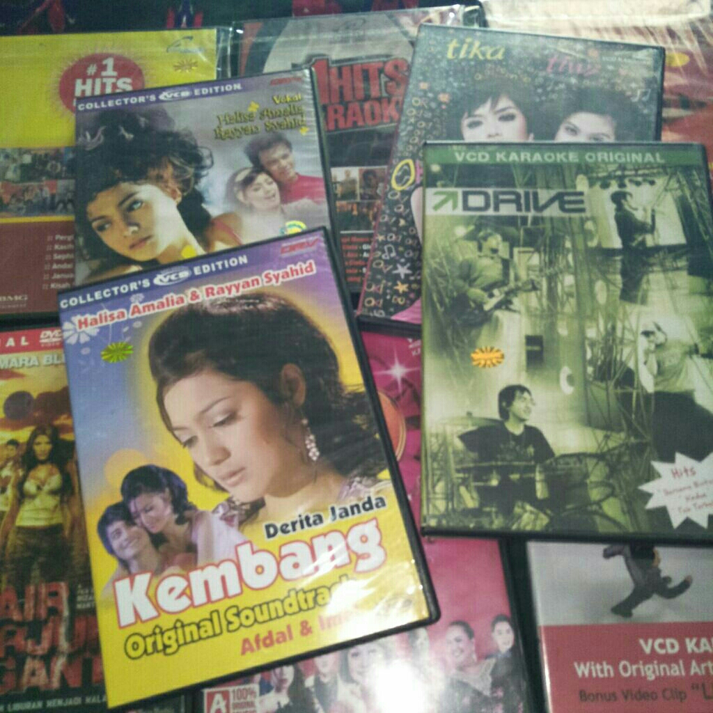 [PAKET E2] VCD KARAOKE GENTA DANGDUT JANDA KEMBANG, KUPU MALAM, T2 OKE, LETTO LETHOLOGICA KARAOKE VC