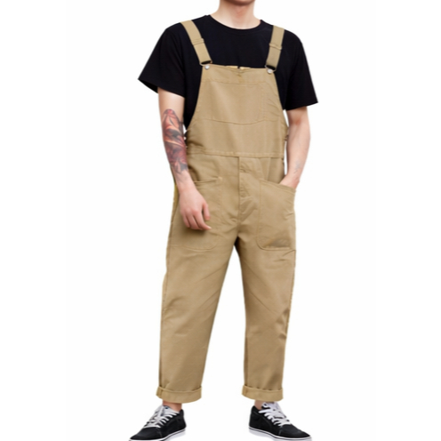 Overall Retro American Drill Pria Dan WanIta Casual Celana Panjang Kodok Unisex
