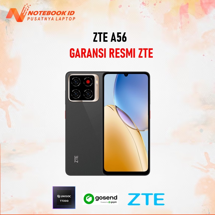 ZTE A56 Smartphone Baru Garansi Resmi 4/128GB Anti Goresan Tahan Air