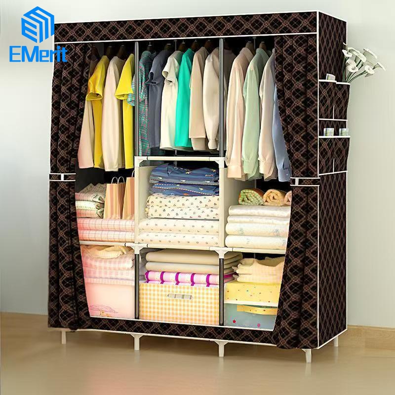 Lemari Pakaian Lemari 3 Sekat Lemari Baju Gantung Lemari Baju Jumbo Lemari Portable Serbaguna