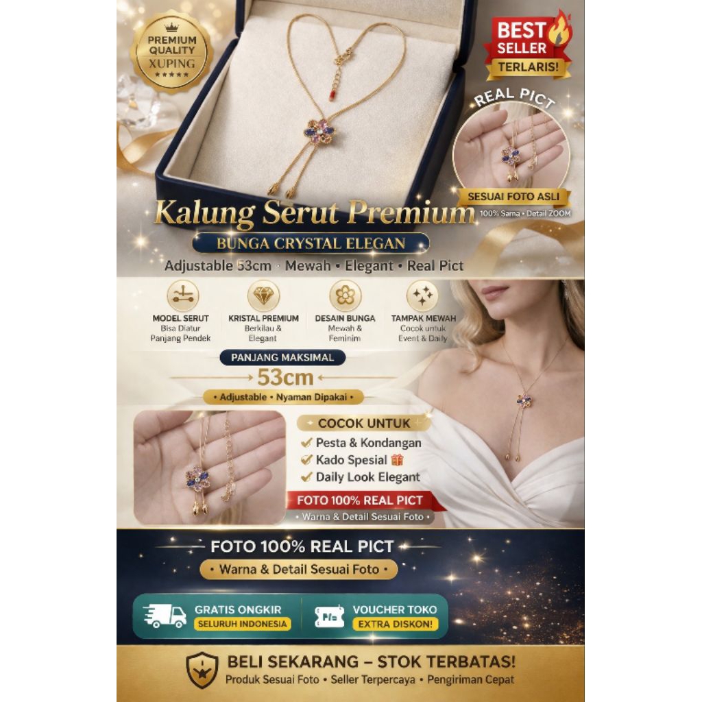 Kalung Serut Premium Xuping original asli