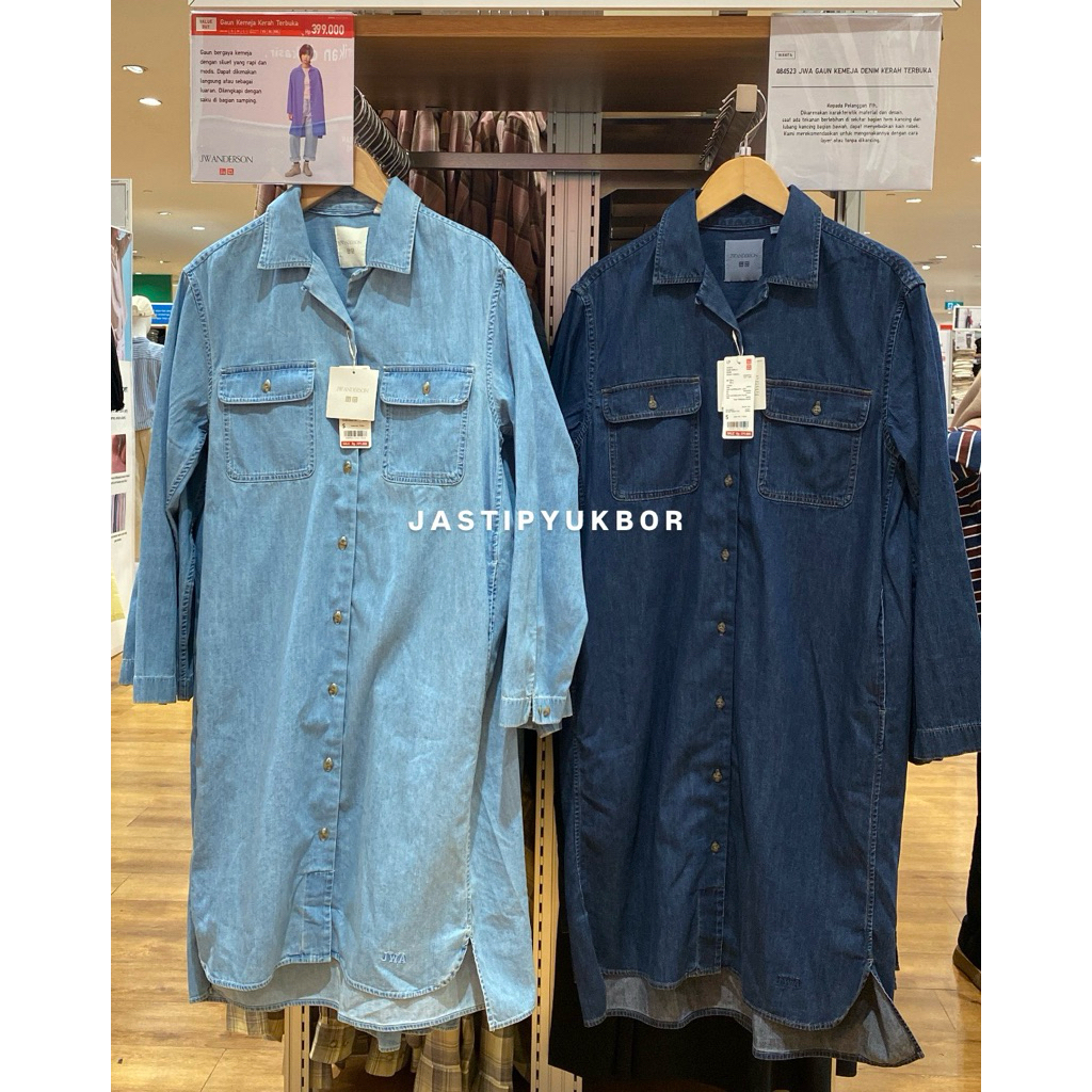 Woman Uniqlo Gaun Kemeja/Dress Stripe/Garis JWA JW Anderson