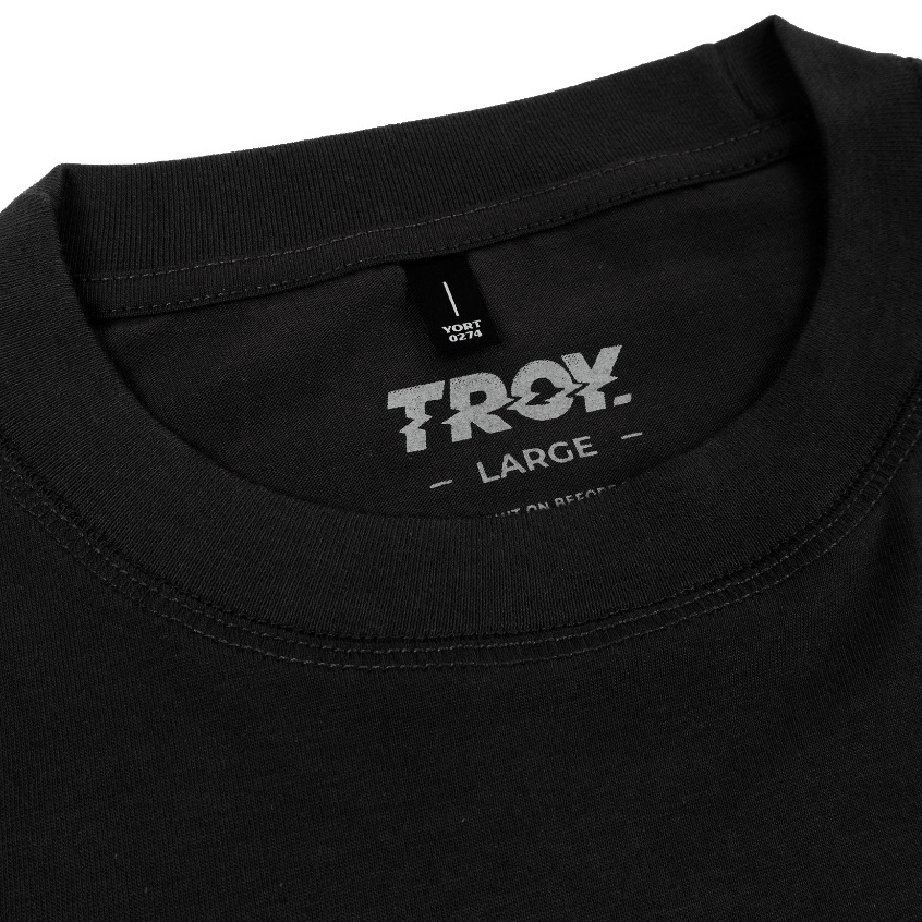 Troy Company Tshirt Black Stone Graffiti - Kaos Pria Lengan Pendek Hitam Series MT 2207