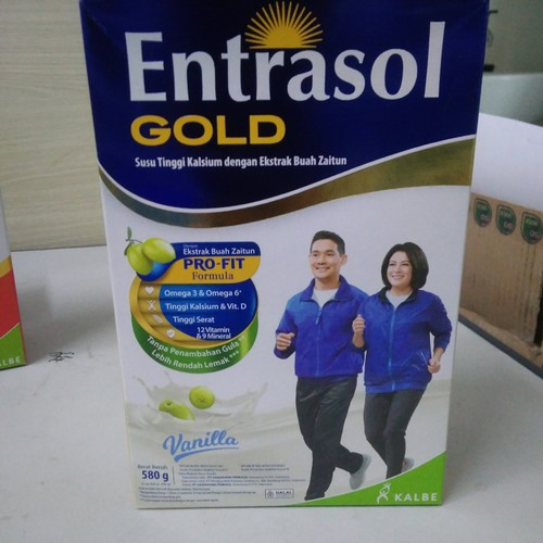 Entrasol Gold Susu Tinggi Kalsium 340g dengan Ekstrak Buah Zaitun
