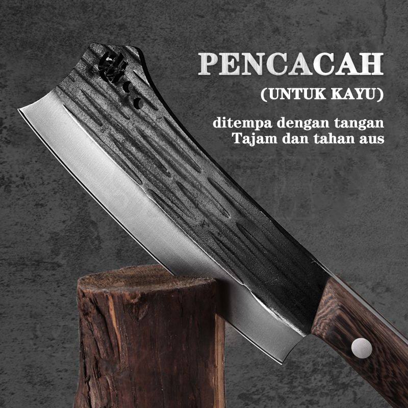 Parang Golok Hutan Asli Tajam/Parang Panjang Serbaguna untuk Berkebun/Kuat dan Tahan Lama