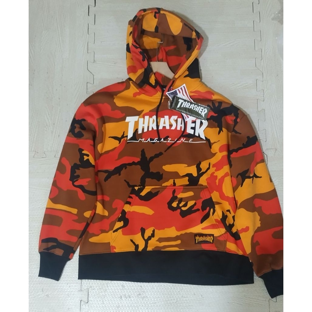 Hoodie Savage Orange Camo Thrasher