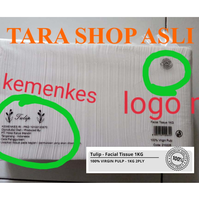 Tulip Facial Tissue 1Kg / Tisu Wajah 1000gr