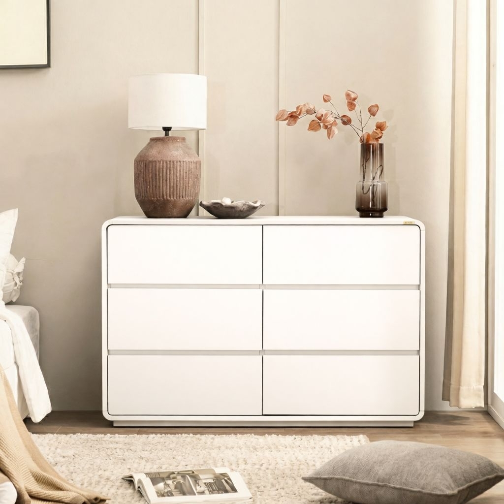 Lemari Pakaian / Credenza / Kabinet / Buffet TV / Lemari Serbaguna 3 Laci / 6 Laci Rounded Plywood A