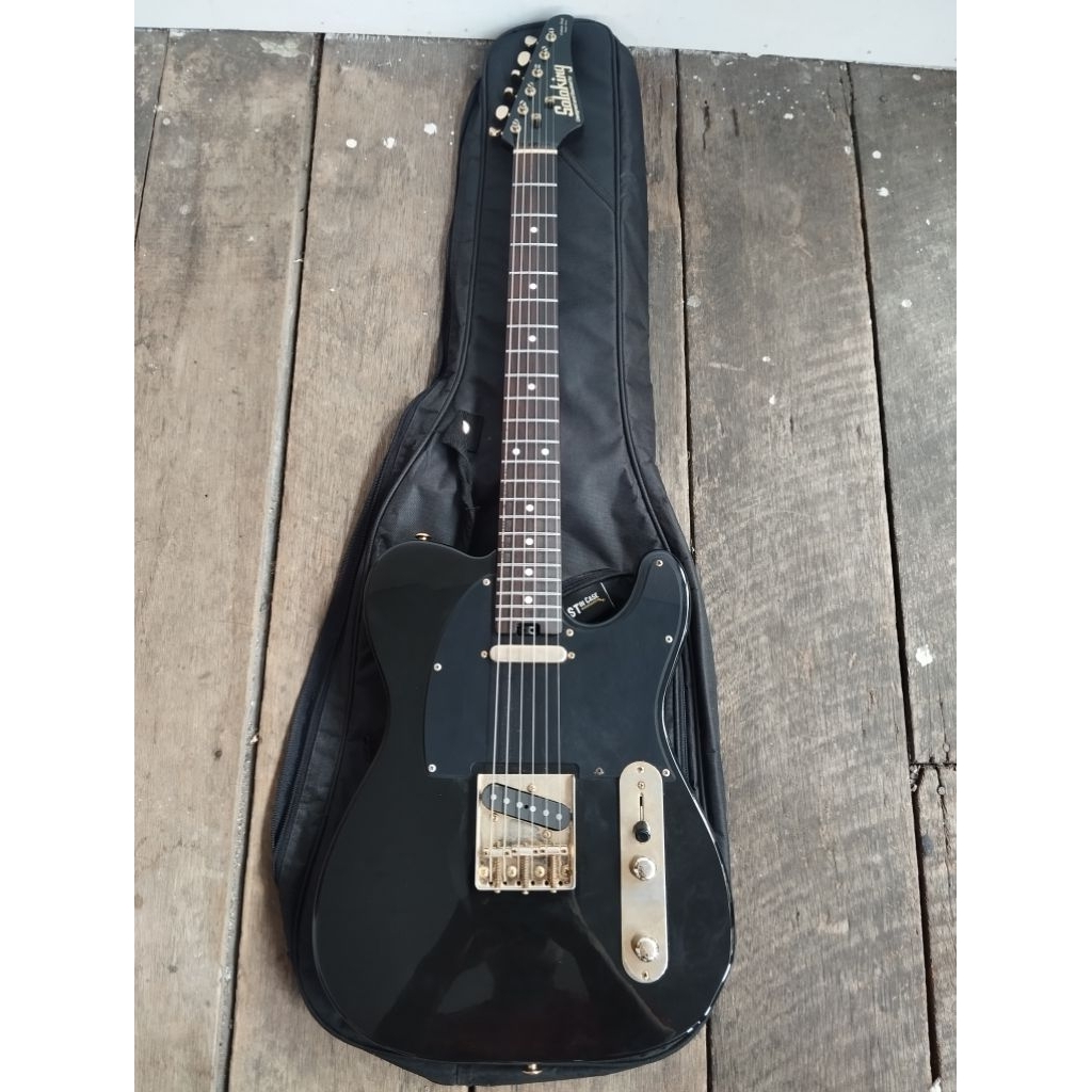 GITAR SOLOKING TELECASTER MT-1 GOLD BLACK BEAUTY