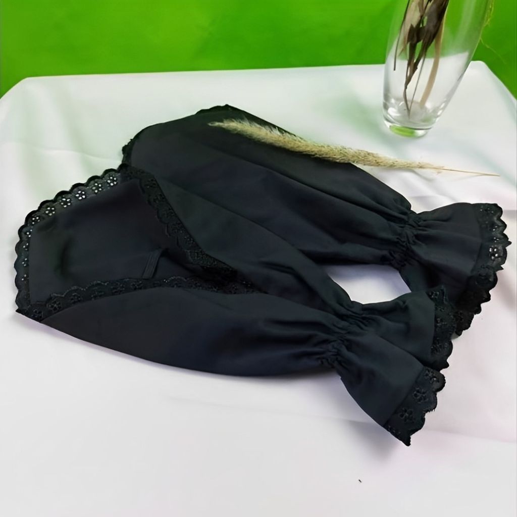Sarung Tangan Umroh Wanita / Sarung Tangan Sholat Muslimah / Sarung Tangan Haji Bahan Katun