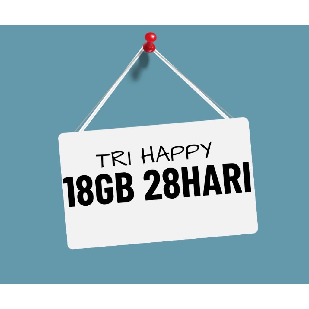 voucher paket data tri happy 18gb / kuota internet tri